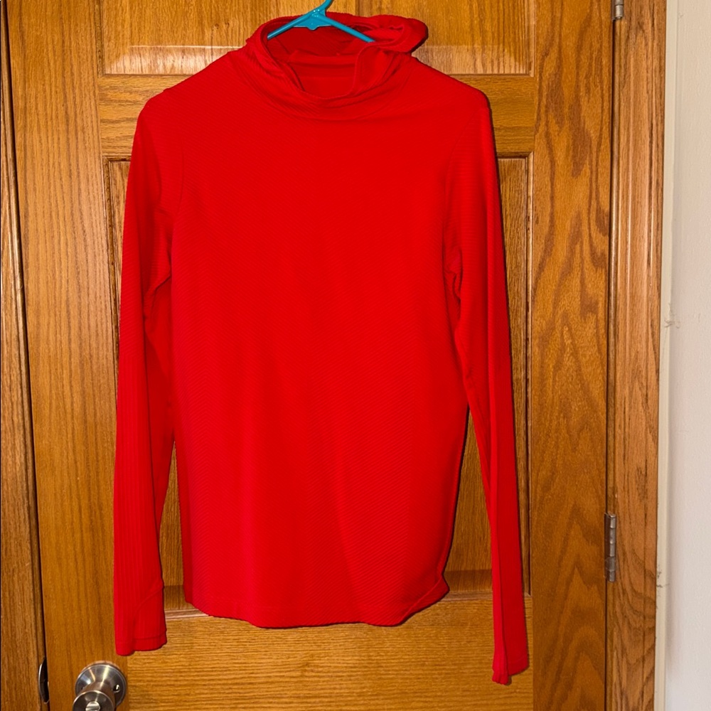 Athleta Red Performance Hooded Pullover